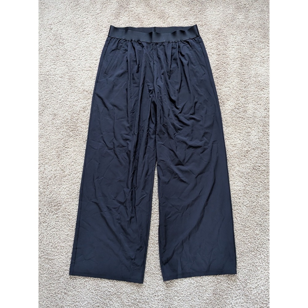 Quince Performance Tech Wide Leg Pants Deep Navy Women's Large NWT